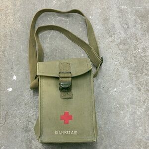 Olive Green First Aid Crossbody Bag army vintage